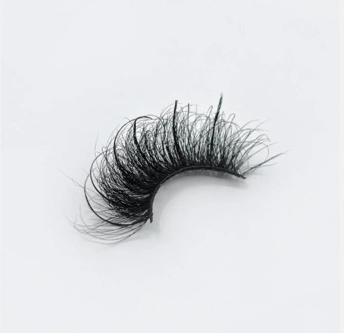 25mm fluffy mink eyelash Spike Real Mink Private Custom Packaging Labels Individual Eyelash Extensions Full Strip Eyelashes*10 pairs