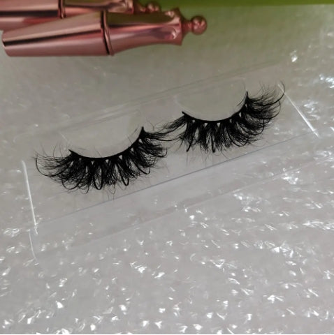 Full Volume fluffy mink eyelash lash box luxury eyelashes real Siberia mink fur full strip eyelashes wispy lash spiked lashes*10 pairs